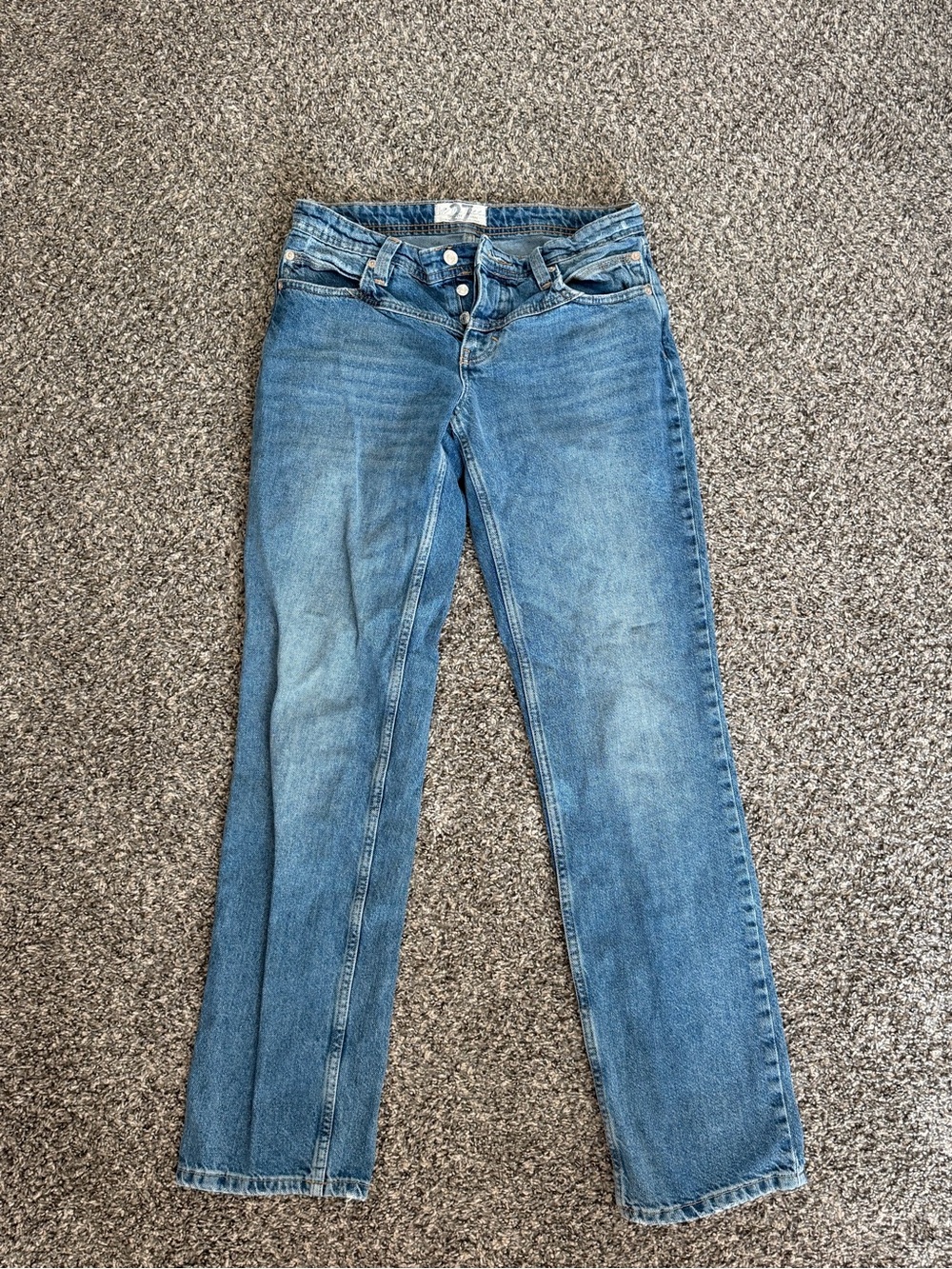 We The Free Free People Low Rise Straight Jeans Size 27